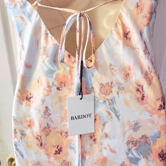 NWT Floral Satin Slip Dress - Picture 6 of 13